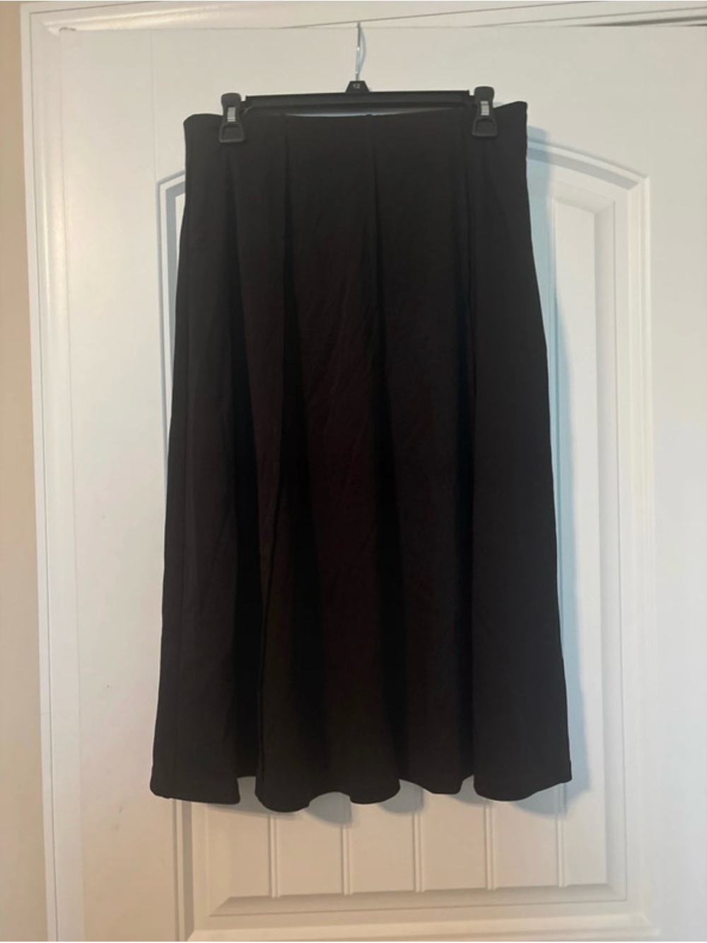 Women's Midi Skirt — Black Flared Silhouette